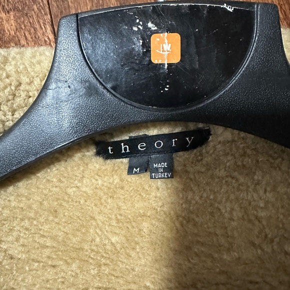 Theory Leather Sherpa Coat Medium - Picture 6 of 9